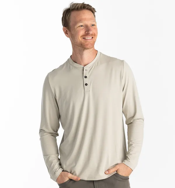 Free Fly Men's Bamboo Flex LS SANDSTONE