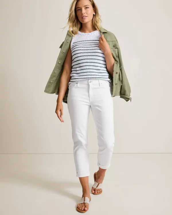 Tommy Bahama Ella Mid Rise Slim Boyfriend Sugar Wash