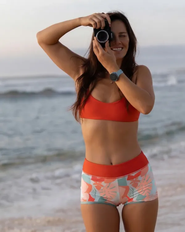 Free Fly Women's Wavebound Surf Short Calypso Print Light Coral