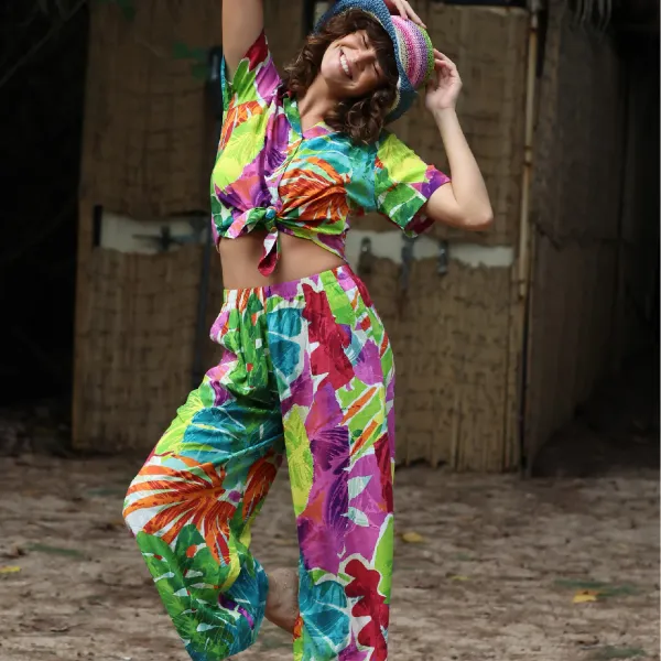 Jam's World Cropped Wide Leg Pan Luminous