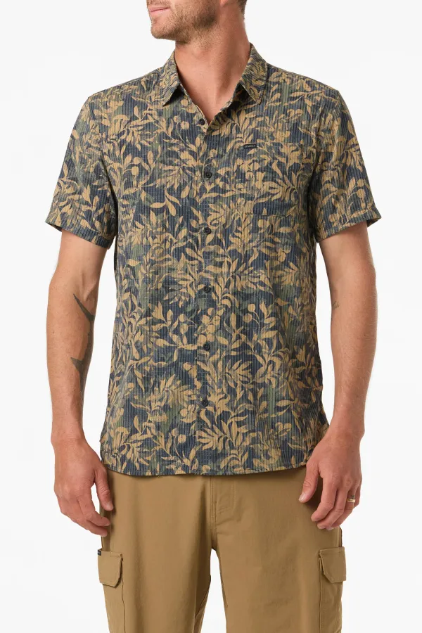 O'Neill Clothing TRVLR Perf Print SS Dark Olive