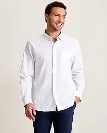 Tommy Bahama Barbados Breeze Playa Plaid Stretch Linen White