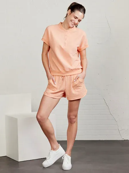 Tasc Performance Villa Seersucker Sho Sunrise Heather