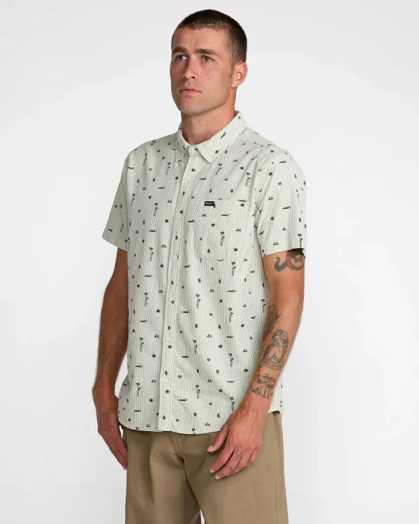 RVCA That'll Do Seersucker SS Ranger Green