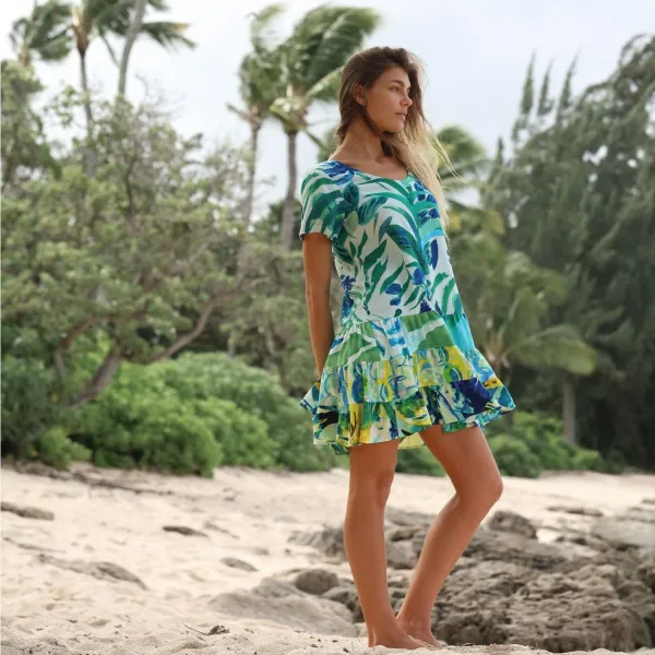 Jam's World Hattie Dress Topiary Aqua