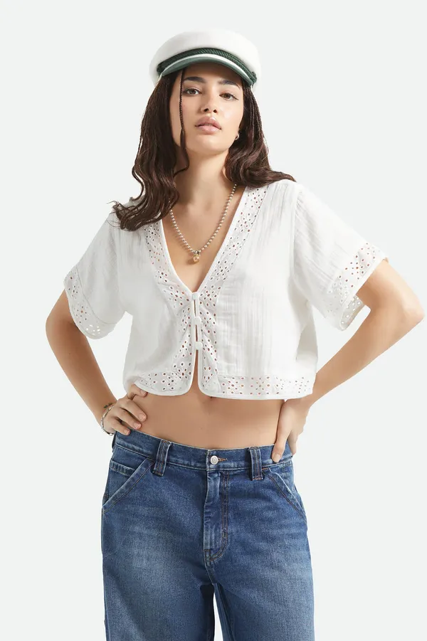 Brixton, LLC Seaside Eyelet Top Off White Eyelet