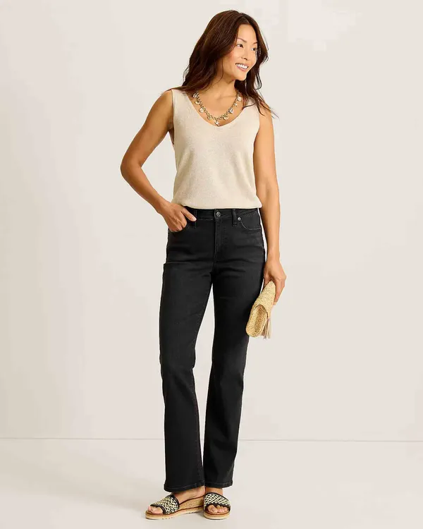 Tommy Bahama Mid Rise Flare Obsidian Coast Wash
