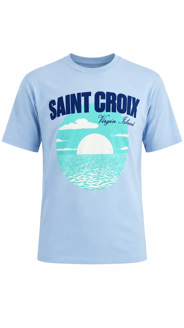 Spirit Activewear Ocean Scenic Tee Ice Blue