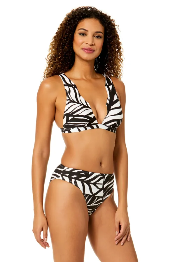 Anne Cole Scallop Neck Top Bossa Nova