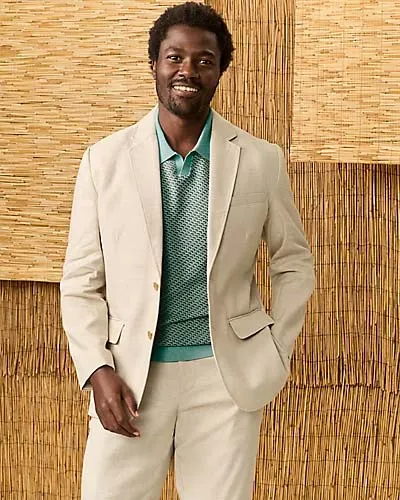 Tommy Bahama Latigo Beach Linen Blazer STONE KHAKI