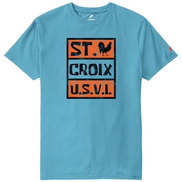 Legacy Athletic Rooster Bars Short Sleeve Tee Baja Blue