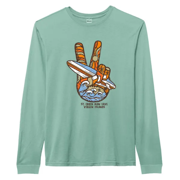 Legacy Athletic St Croix Man Cave Long Sleeve Tee Turquoise