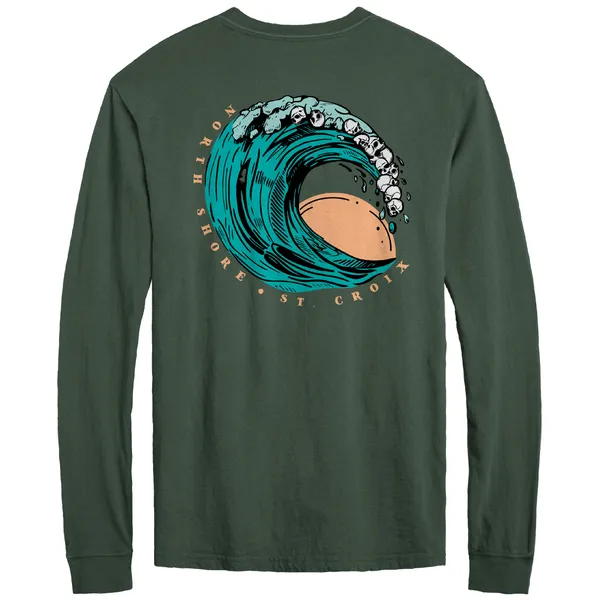 Legacy Athletic St. Croix Chandelier Long Sleeve Pocket Tee Hunter Green