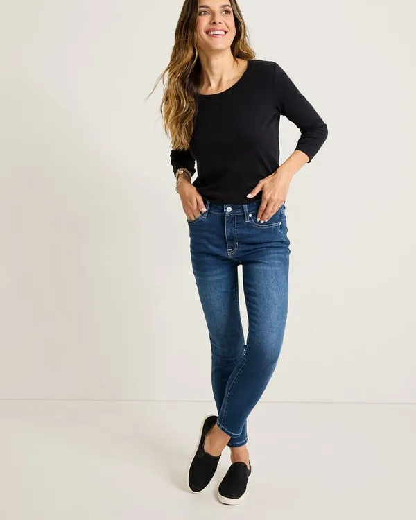 Tommy Bahama High Rise Ankle Skinny Sunset Blue Wash