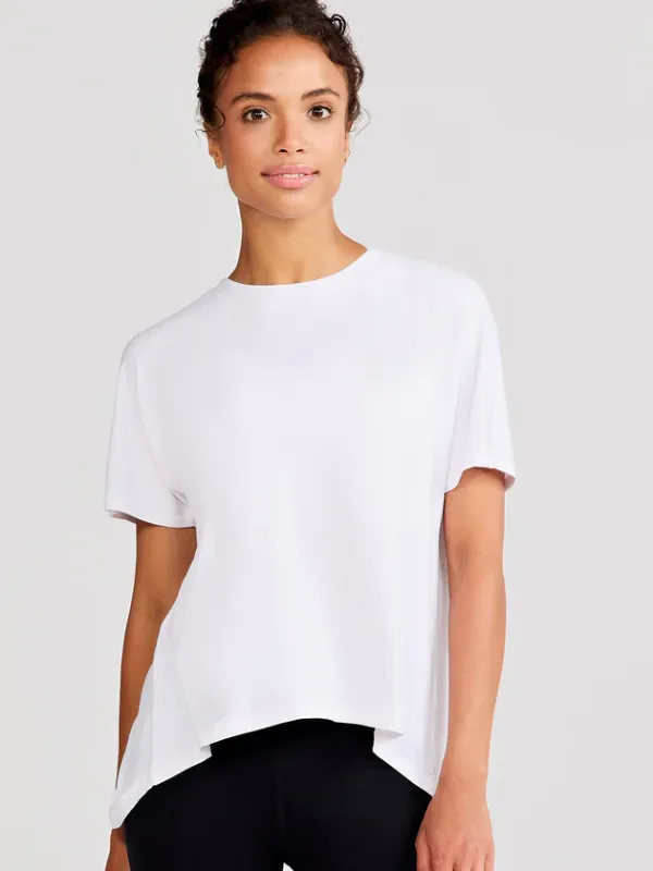 Tasc Performance Uptown Luxe Cross Back White