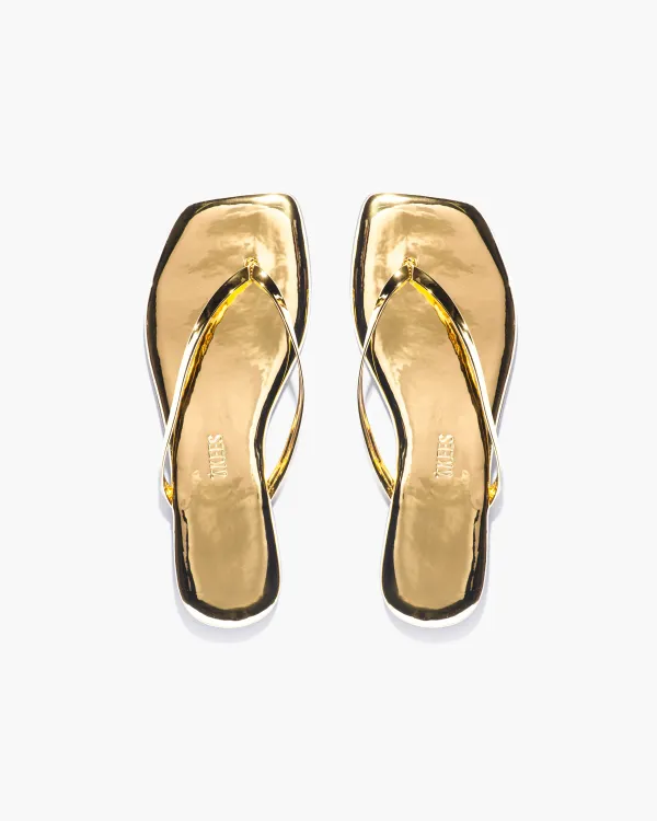 TKEES Square Toe Lily Mirror Gold