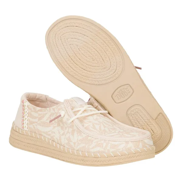 Hey Dude Wendy Espadrille Retro Palm/White