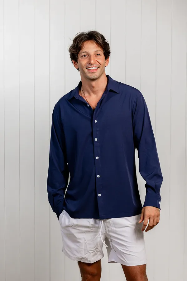 Nashie Men's Nashie Long Sleeve Navy Blue