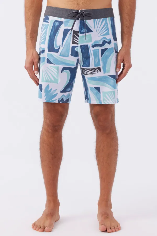 O'Neill Clothing OG Print 18'' Boardshort White