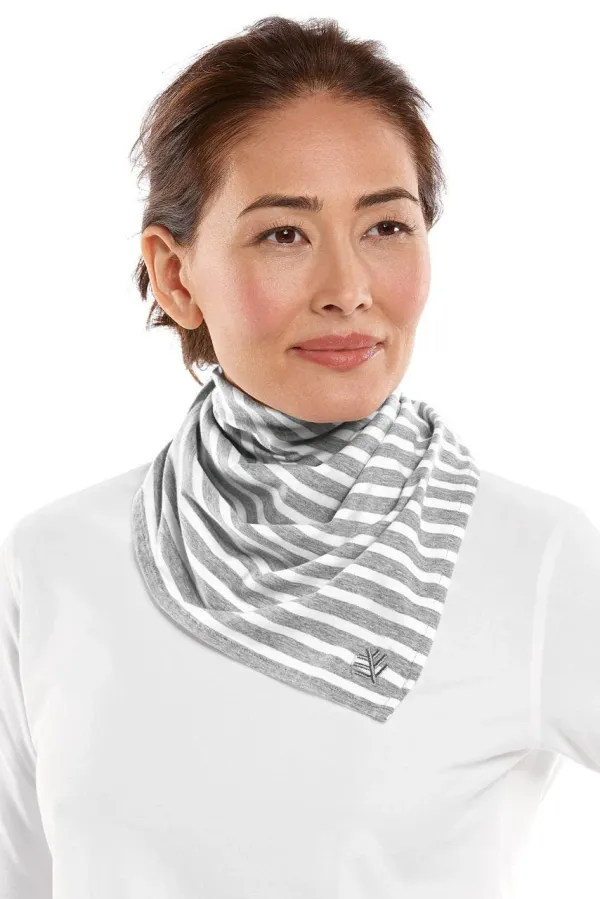 Coolibar Sanibel Everyday Beach Bandana Grey/White