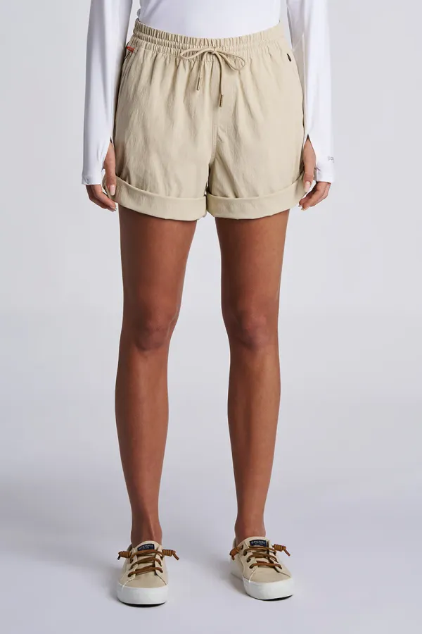Coolibar Palm Island Sun Short Pale Khaki