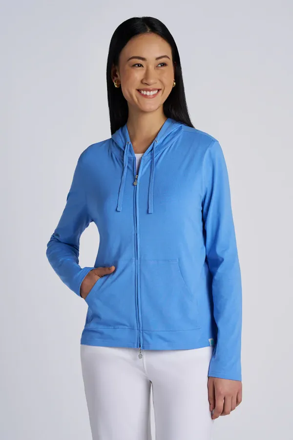 Coolibar Seaside Hoodie Bluebell