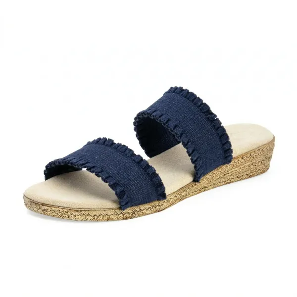 Charleston Shoe Co Marsha Denim Ruffle
