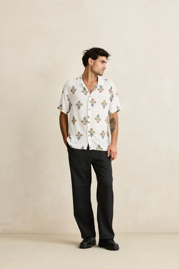 Rhythm Bouquet SS Shirt Natural