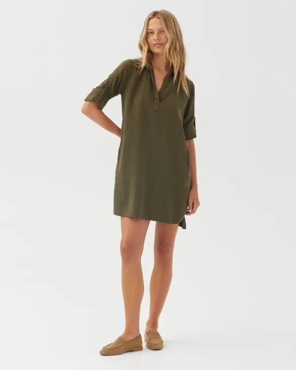 Bella Dahl Long Sleeve A-Line Olive Night