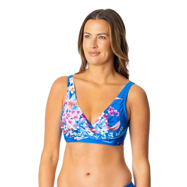 Jantzen Vera Surplice Bra Isla Floral Cobalt