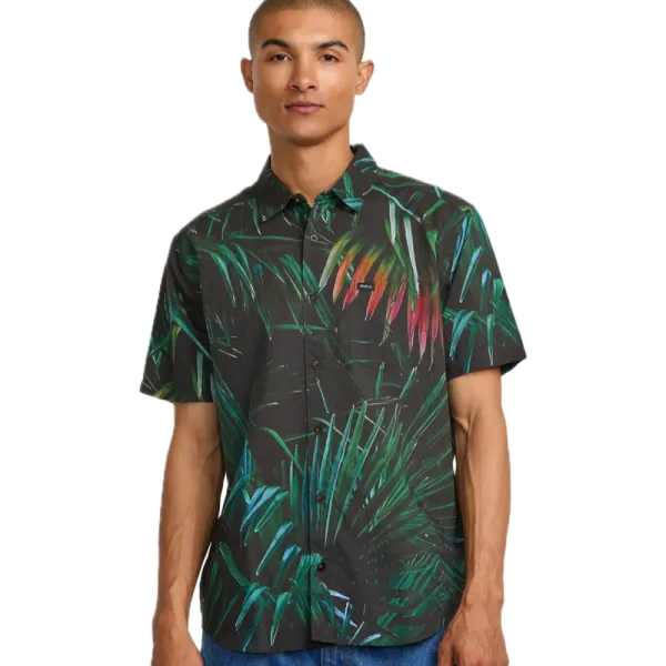 RVCA Hawaii Palms SS Black