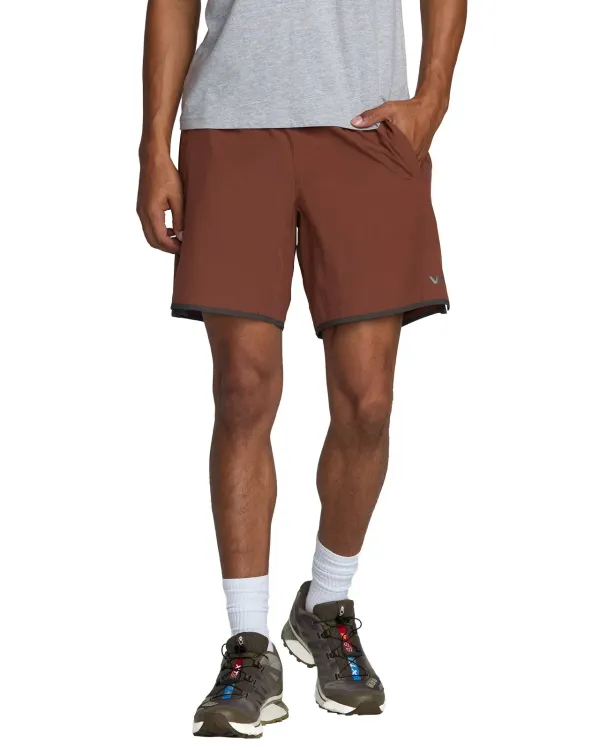 RVCA Yogger Stretch Contrast 17" Short RED EARTH