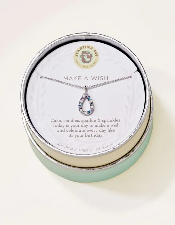 Spartina Make A Wish/Flame Necklace Silver