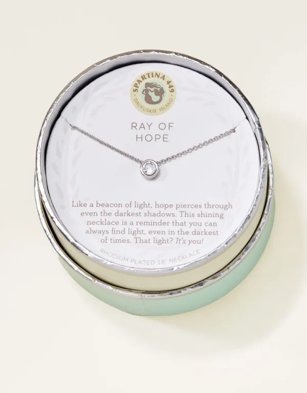 Spartina Ray of Hope/Gem Necklace Silver